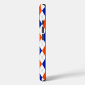 Oranje en blauwe diamanten argyle Case-Mate iPhone case (Achterkant / Links)
