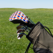 Oranje en blauwe diamanten argyle golfheadcover (Insitu)