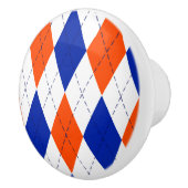 Oranje en blauwe diamanten argyle keramische knop (Rechts)
