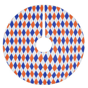 Oranje en blauwe diamanten argyle kerstboom rok