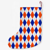 Oranje en blauwe diamanten argyle kleine kerstsok (Achterkant)