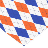 Oranje en blauwe diamanten argyle korte tafelloper (Hoek)