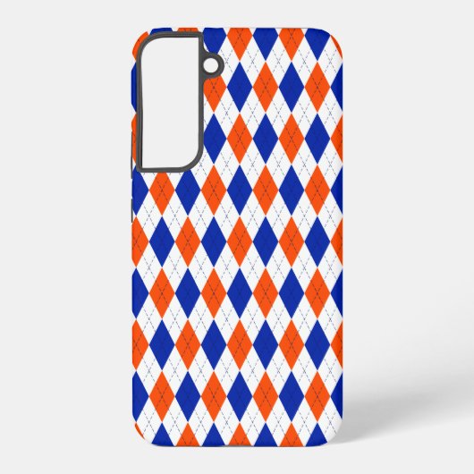 Oranje en blauwe diamanten argyle samsung galaxy hoesje (Achterkant)
