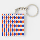 Oranje en blauwe diamanten argyle sleutelhanger (Achterkant)