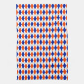 Oranje en blauwe diamanten argyle theedoek (Verticaal)