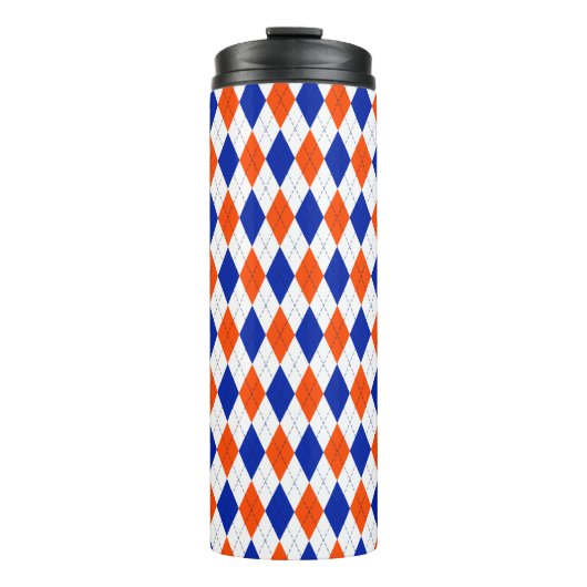 Oranje en blauwe diamanten argyle thermosbeker (Voorkant)