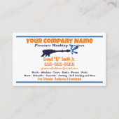 Oranje en blauwe druk wassen visitekaartje (Voorkant)