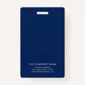 Oranje en blauwe gelaagde geometrische foto badge (Achterkant)