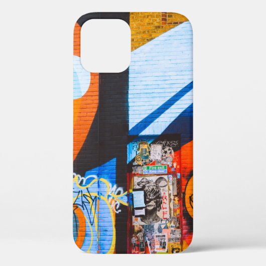 Oranje en blauwe graffiti Case-Mate iPhone case (Achterkant)