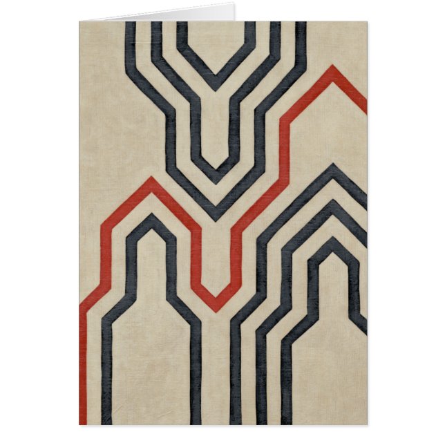 Oranje en blauwe grafische lijnen (Voorkant)