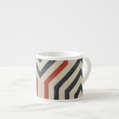 Oranje en blauwe grafische lijnen espresso kop (Voorkant rechts)