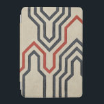 Oranje en blauwe grafische lijnen iPad mini cover<br><div class="desc">Grafische oranje en blauwe lijnen lopen dit stuk door Chariklia Zarris. De oranje lijnbesnoeiingen door het grootste deel van het werk,  terwijl de onduidelijke lijnen een waarneembaar patroon aan hen hebben. Bestel vandaag nog!</div>