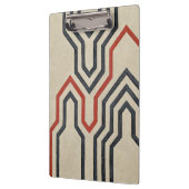 Oranje en blauwe grafische lijnen klembord (Links)