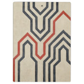 Oranje en blauwe grafische lijnen klembord (Achterkant)