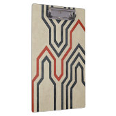 Oranje en blauwe grafische lijnen klembord (Rechts)