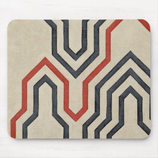 Oranje en blauwe grafische lijnen muismat (Voorkant)