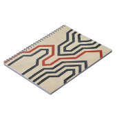 Oranje en blauwe grafische lijnen notitieboek (Linkerzijde)