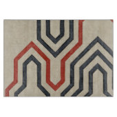 Oranje en blauwe grafische lijnen snijplank (Voorkant)