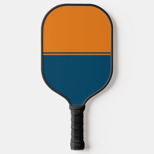Oranje en blauwe handpalm pickleball paddle (Voorkant)
