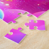 Oranje en blauwe harten legpuzzel (Zijkant)