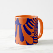 Oranje en blauwe leng mok (Voorkant rechts)
