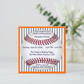 Oranje en blauwe papegaaien Baseball Birthday Part Kaart (Staand voorkant)