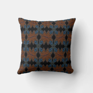 Oranje en blauwe patroon van de vleugel van de mon kussen