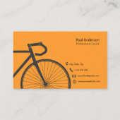 Oranje en blauwe professionele fietser visitekaartje (Voorkant)