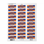 Oranje en blauwe Starburst Etiket (Full Sheet)