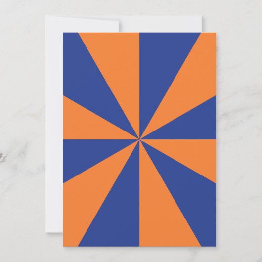 Oranje en blauwe Starburst Kaart (Voorkant)