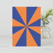 Oranje en blauwe Starburst Kaart (Staand voorkant)