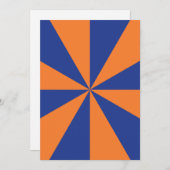 Oranje en blauwe Starburst Kaart (Voorkant / Achterkant)