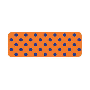 Oranje en Blauwe Stippen Etiket