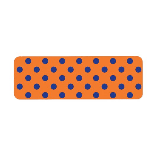 Oranje en Blauwe Stippen Etiket (Voorkant)