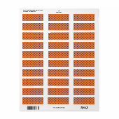 Oranje en Blauwe Stippen Etiket (Full Sheet)