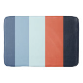 Oranje en blauwe strepen badmat (Voorkant)