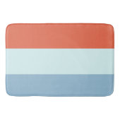Oranje en blauwe strepen badmat (Voorkant)