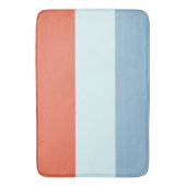 Oranje en blauwe strepen badmat (Voorkant Verticaal)