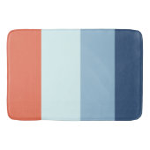Oranje en blauwe strepen badmat (Voorkant)