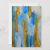 Oranje en blauwe Waterverf Kaart (Achterkant)