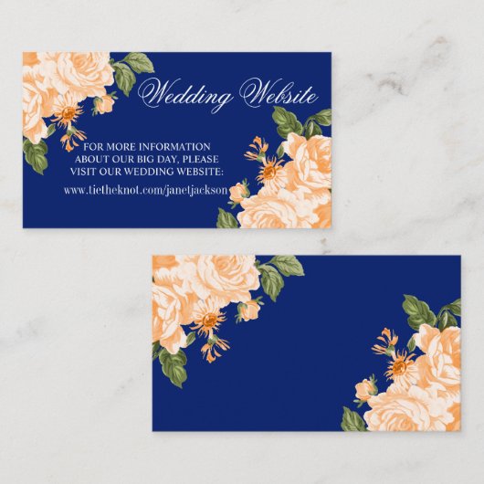 Oranje en blauwe weduwenkast informatiekaartje (Voorkant / Achterkant)