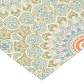 Oranje en Blauwgroen Mandala Patroon met gouden ac Medium Tafelloper (Hoek)