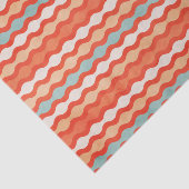 Oranje en Blauwgroen strepen Tissuepapier (Detail)