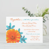 Oranje en Blauwgroen zomerkameruitingen Kaart (Staand voorkant)