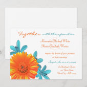 Oranje en Blauwgroen zomerkameruitingen Kaart (Voorkant / Achterkant)