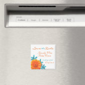 Oranje en Blauwgroen zomerventilator sparen de Mag Magneet (Insitu (Vaatwasser))