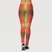 Oranje en Bos Groen personaliseer de Kwaliteit van Leggings (Achterkant)