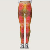 Oranje en Bos Groen personaliseer de Kwaliteit van Leggings (Voorkant)