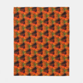 Oranje en bruin Abstract kunstpatroon Fleece Deken (Voorkant)