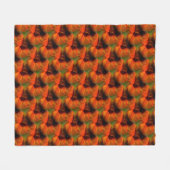 Oranje en bruin Abstract kunstpatroon Fleece Deken (Voorkant (Horizontaal))